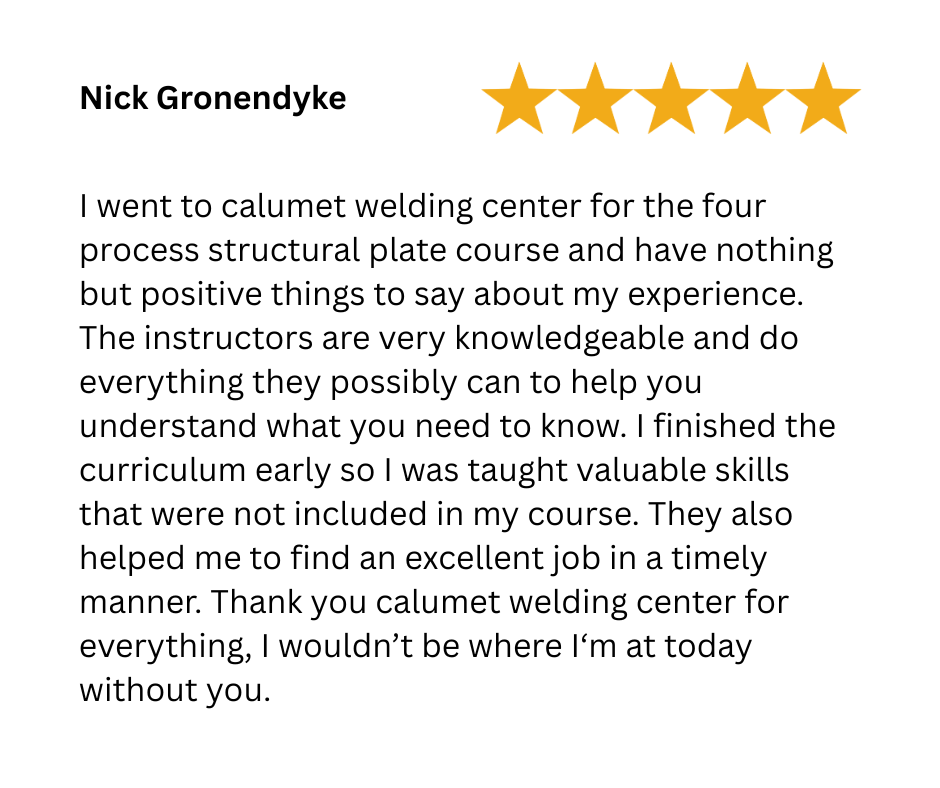 Calumet Welding Center Review